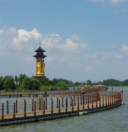 江蘇姜堰市溱湖風(fēng)景區(qū)浮橋